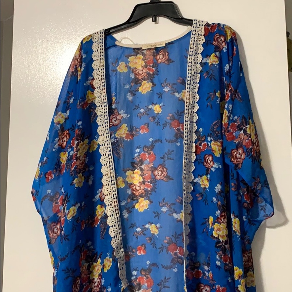 Blue Floral Kimono